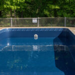 In ground swimming poolwith new vinyl liner