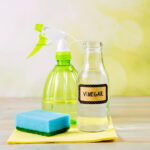 Does Vinegar Remove Paint? Using natural destilled white vinegar in spray bottle to remove stains.